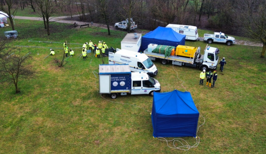 Qui Protezione Civile Cinisello: campo operativo e cucina mobile al “Cross per tutti”